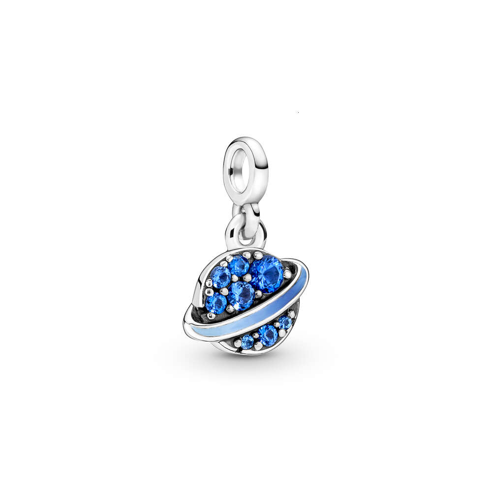 ME Series Tooth Sterling Sier Fit PAND0RA Blue Planet Mini Pendant Charm Original Jewelry Bracelet DIY