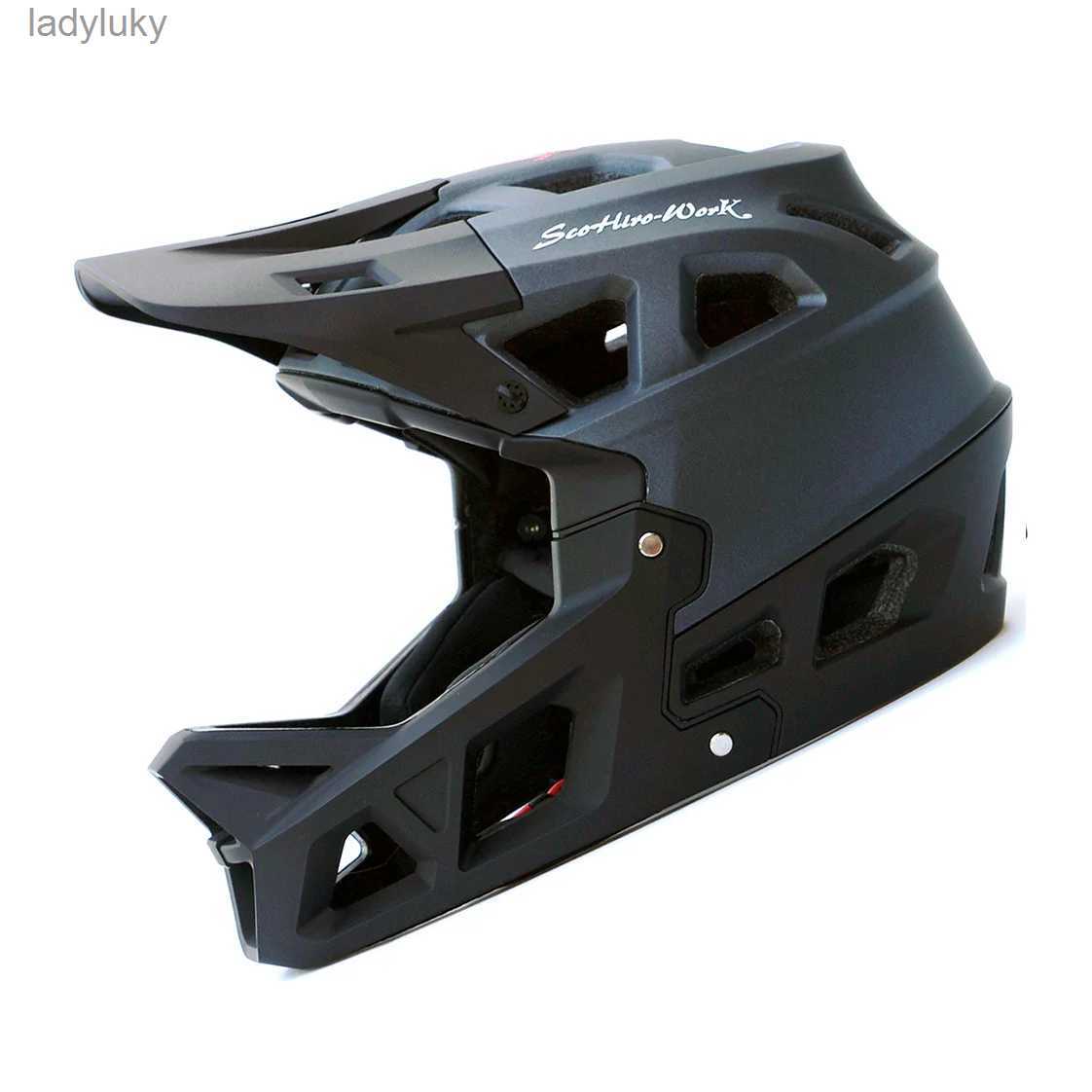 Cycling Helmets MTB Fullface Cycling Helmet Ultralight Integrated Ciclismo Man's Professional Racing Equipment Motocross Kask Bicycle ProtectionL