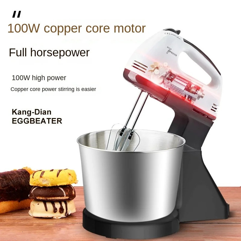 110V220V Stand Food Mixers Kitchen Electric Blender Desktop Egg Whisk Cream Cake Dough Kneader Milk Frother Processor 240109
