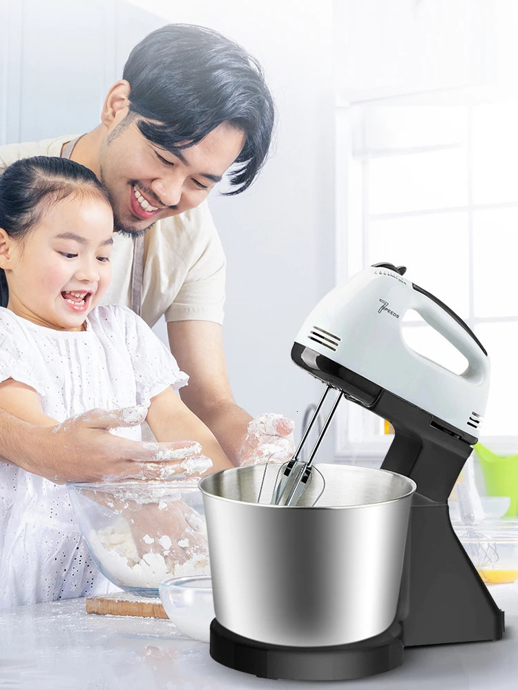 110V220V Stand Food Mixers Kitchen Electric Blender Desktop Egg Whisk Cream Cake Dough Kneader Milk Frother Processor 240109