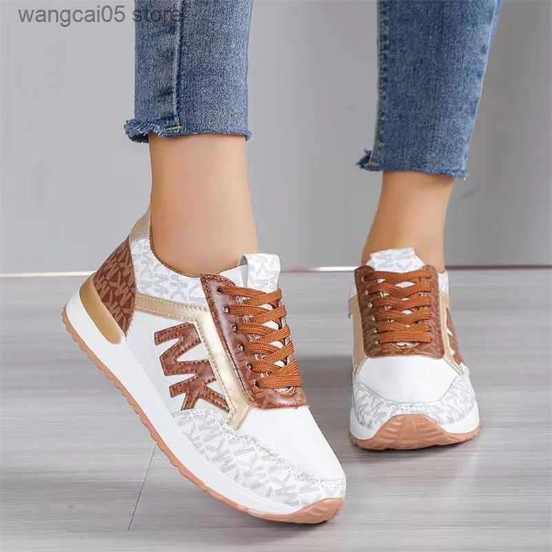 Dress Shoes Women's Sports Casual Shoes 2023 New Autumn Large New Wedge Heel Casual Fashion Women's Shoes Women Sneakers Zapatos De Mujer T240109