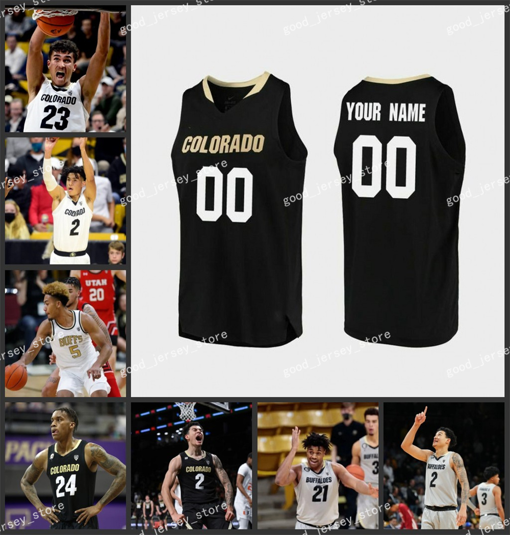 Jalen Gabbidon J'Vonne Hadley Colorado Buffaloes Basketball Jersey Custom Stitched Ethan Wright Luke O'Brien Julian Hammond III KJ Simpson Colorado Jerseys