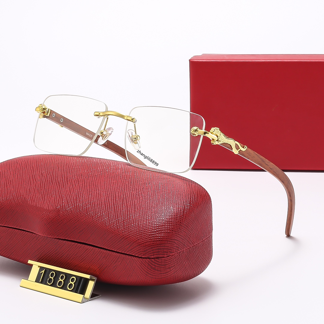 Rimless Eyeglasses Mens Square Sunglasses: Designer Frameless Gradient Lens Sun Glasses For Women, Vintage Wooden Oculos Y260207