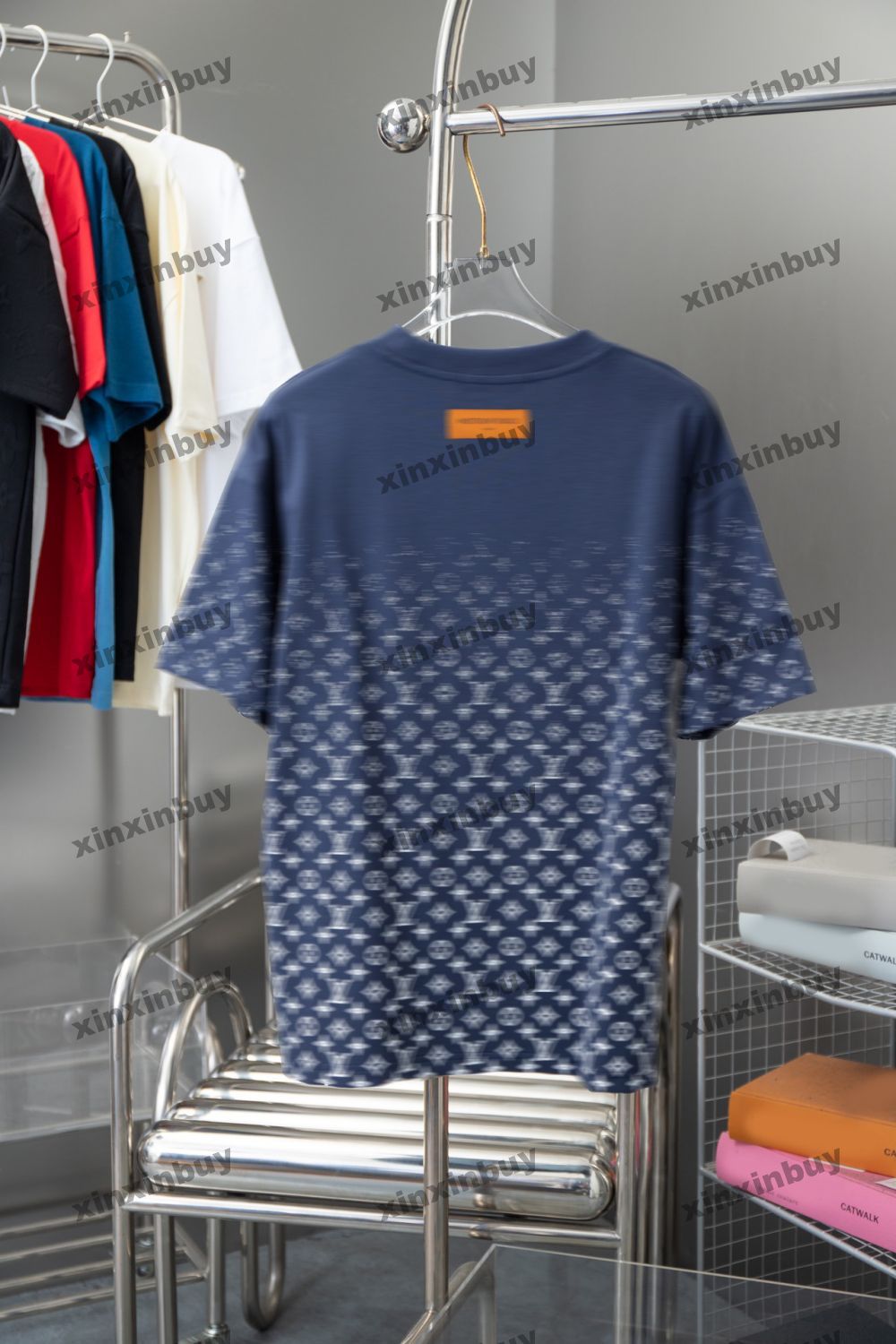 xinxinbuy 2024 Men designer Tee t shirt Gradient letter printing 1854 women black white red blue XS-4XL