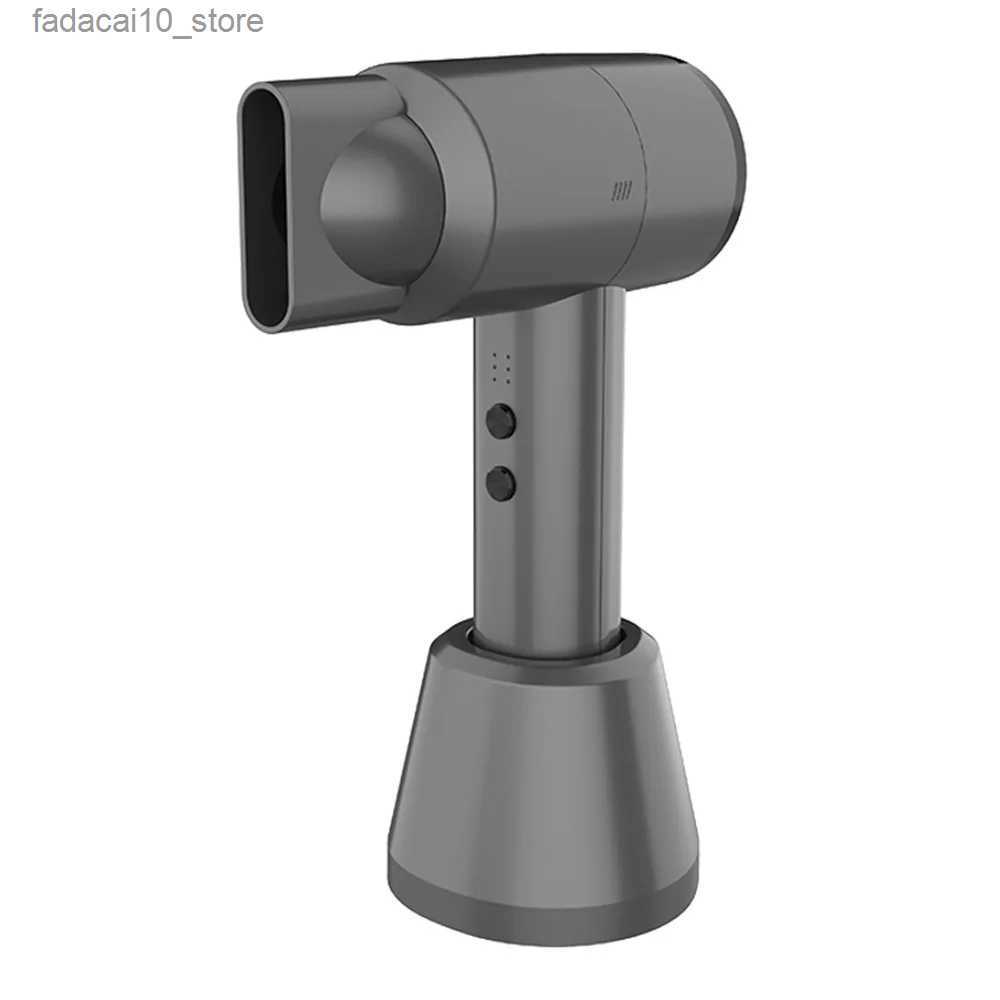 Hair Dryers Portable Wireless Rechargeable Hair Dryer With Cold And Hot Air Lithium Battery Cordless 300W Outdoor Travel Blow Dryer Q240109