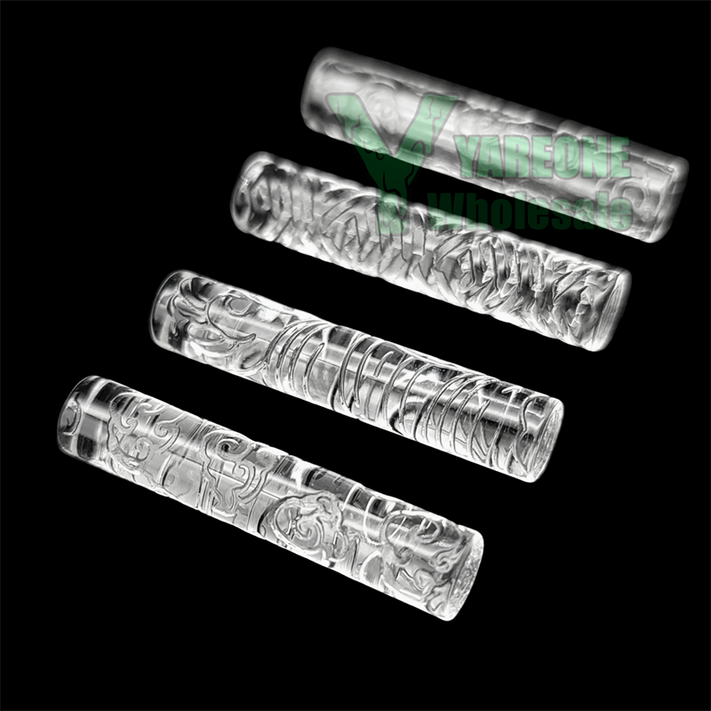 Engraved Terp Slurper Pillars 6mmOD 20mm 30mm Length Solid Hollow Quartz Inserts for Slurp Blender Banger Nails YAREONE Wholesale