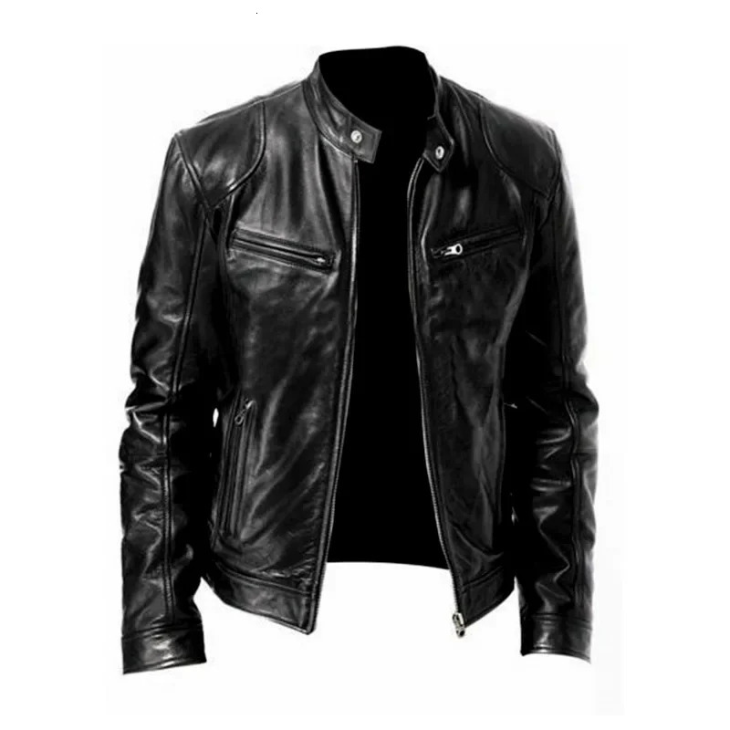 2024 UZZDSS Leather Jacket Men Men's Leather Jackets 240108