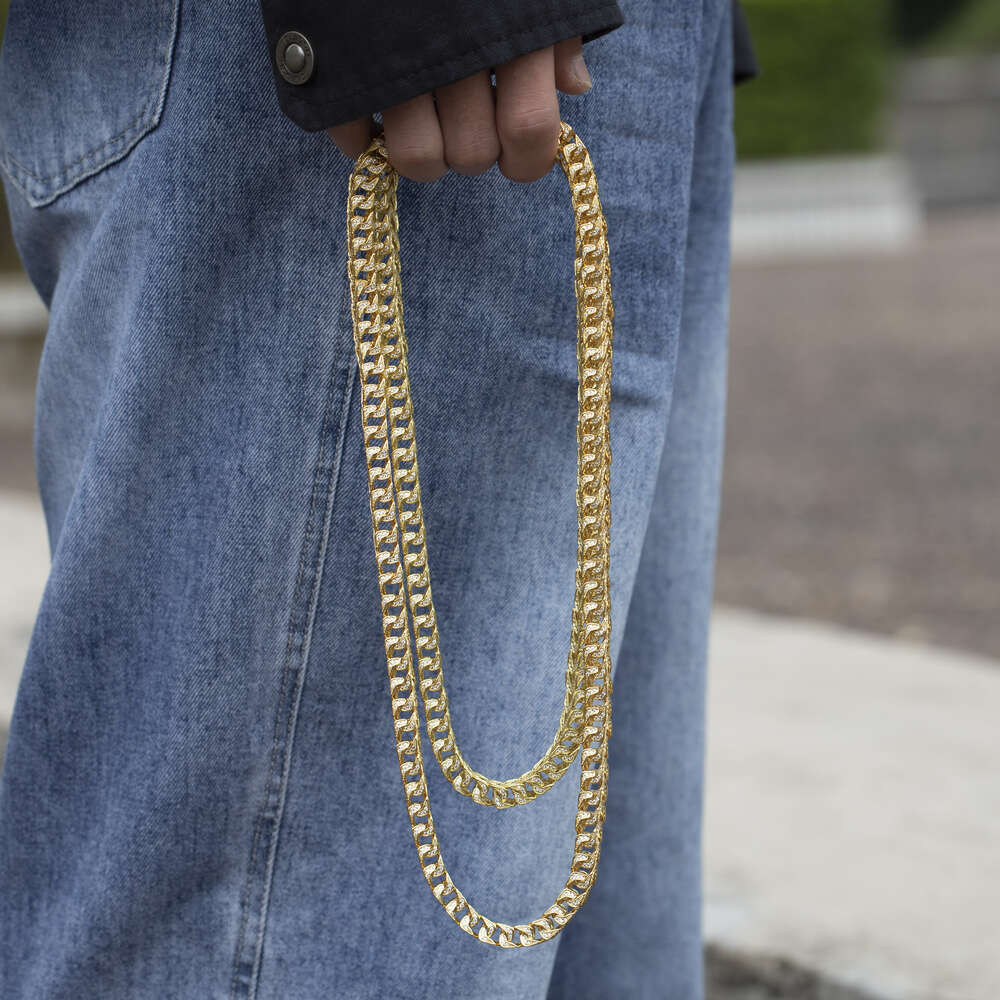 Wholesale Men Necklace Miami Cuban Link Chain Brass Cubic Zirconia Cz Hip Hop Jewelry Fashion Necklace