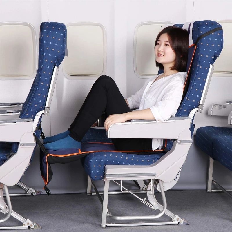 Adjustable Footrest Hammock with Inflatable Pillow Seat Cover Planes Trains Buses Swing Chair Outdoor Travel 240109