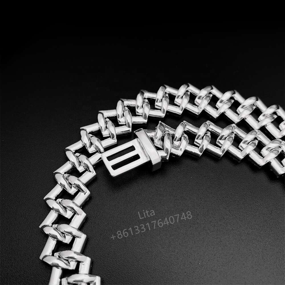 Factory Wholesale Price Men Cuban Necklace Gold Chain Aaaaa Cz 925 Sterling Jewelry