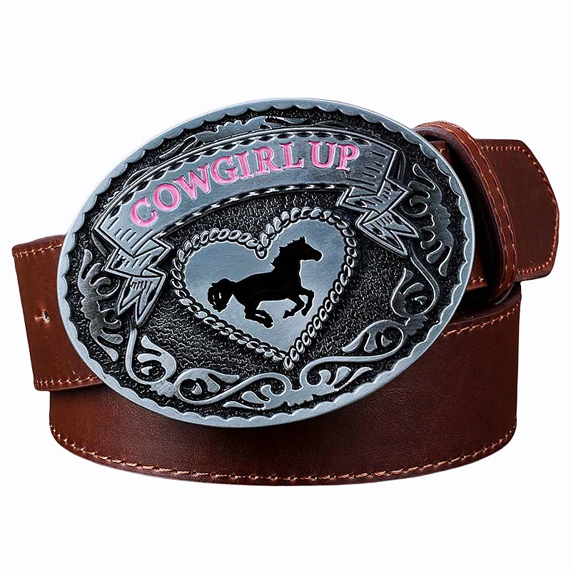Fashion Women Cowboy Belt Cowgirl American Western Style Hat Boots Pattern Cow Girl Rodeo Accessories 240109