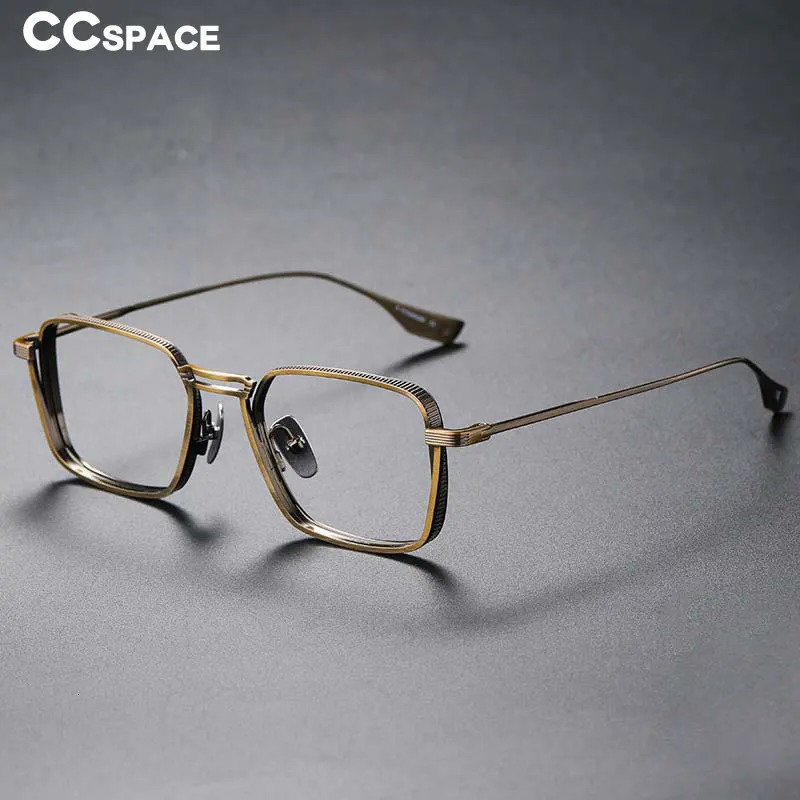53229 Retro Square Pure Upscale Men Optical Glasses Frames Women Fashion Eyeglasses 240109