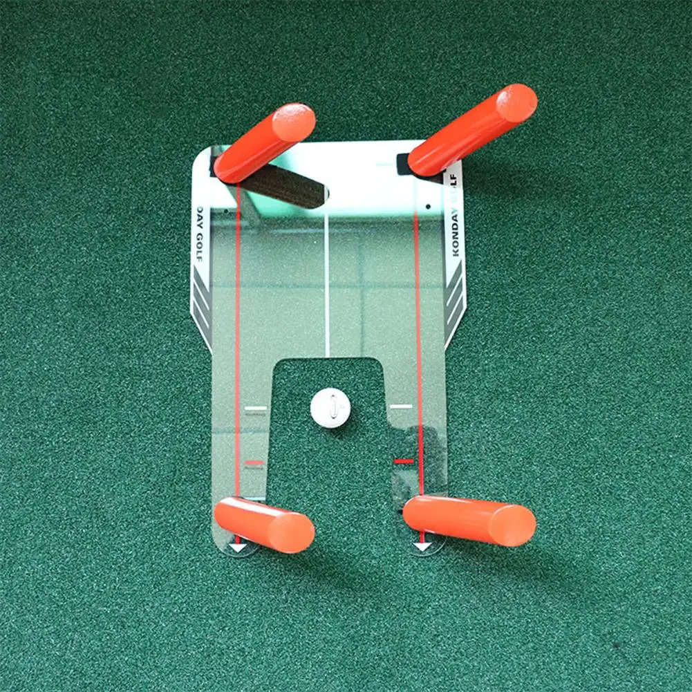 PC Golf Alignment Trainer Aid Eye Line Swing Training Speed Trap Practice Base Tool Golf Accessories Golfs Training Aids Bag 240108