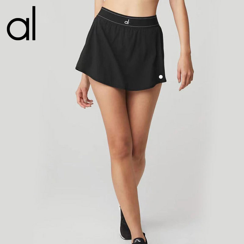 LU LU LEMONS Yoga Match AL Point Tennis Anti Glare Mini Varsity Skirt Quick Drying Breathable Sport Shorts Weekend Jogging Sweatpants Built