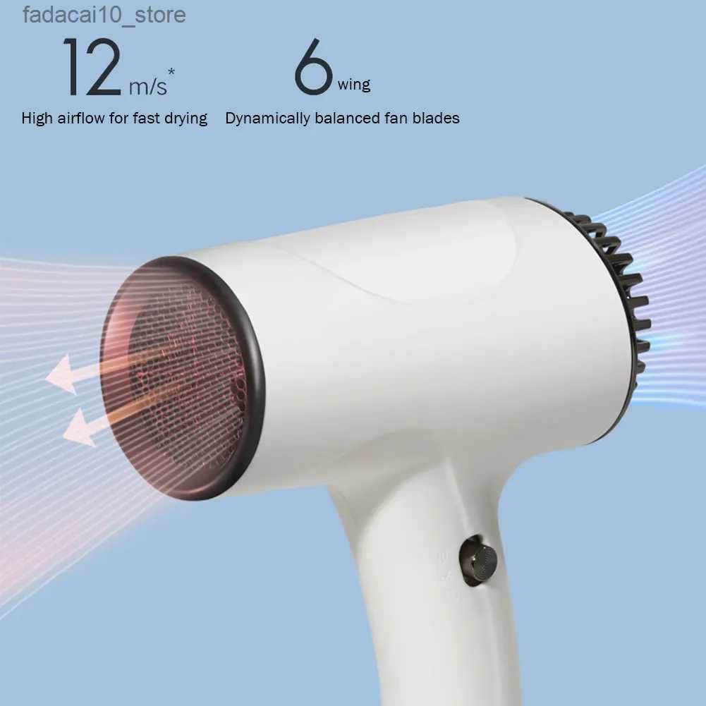 Hair Dryers 2600mAh Cordless Anion Blow Dryer Portable 40/500W USB Rechargeable Powerful 2 Gears for Household Travel Salon Q240110