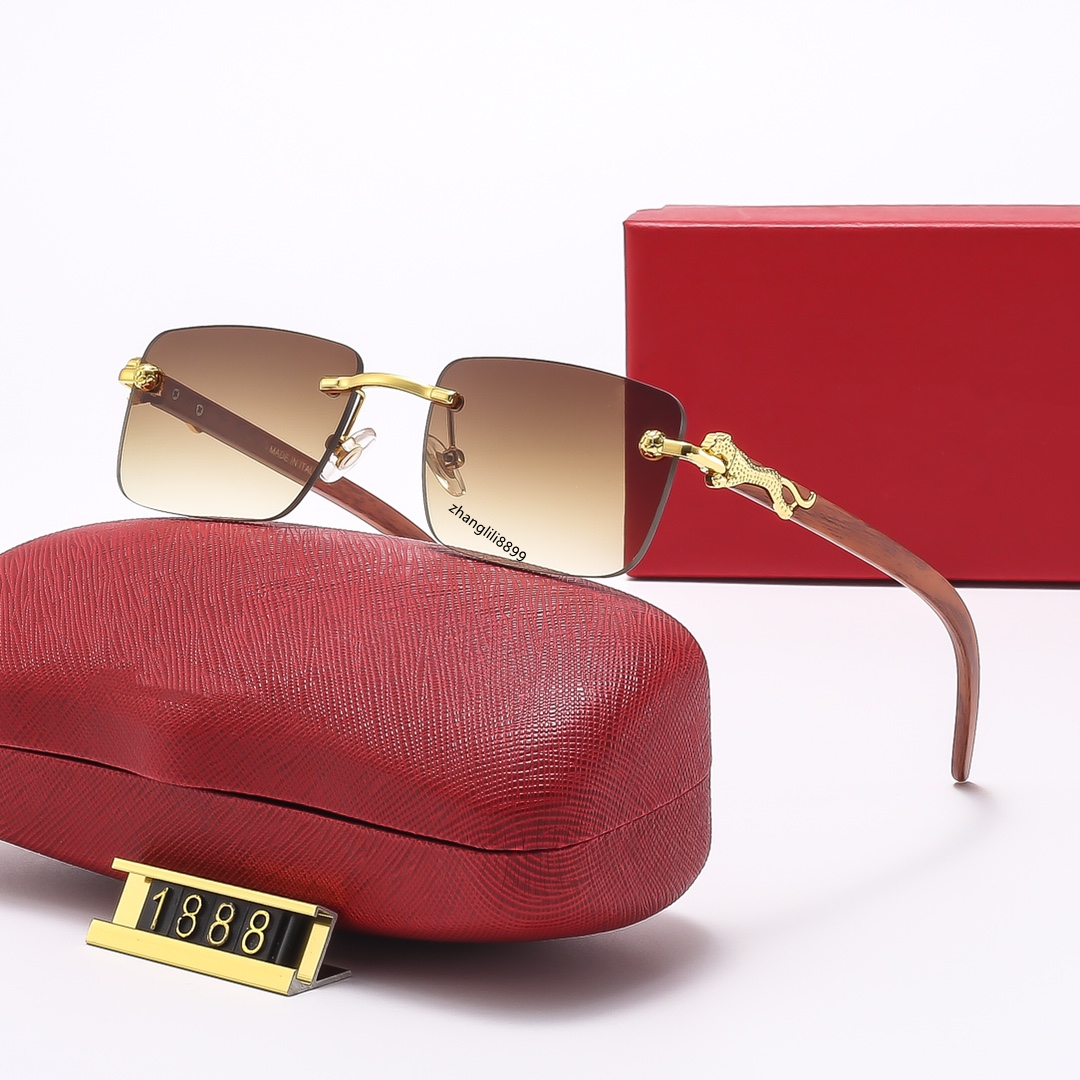 Rimless Eyeglasses Mens Square Sunglasses: Designer Frameless Gradient Lens Sun Glasses For Women, Vintage Wooden Oculos Y260207