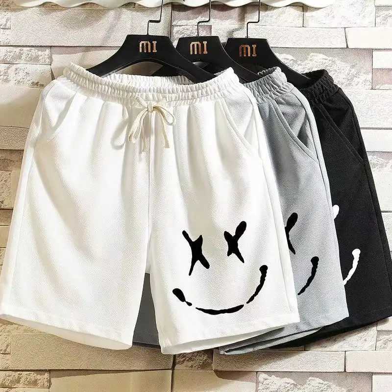 Mens Shorts 2023 Fashion Mens Cotton Beach Shorts Funny Graphics Print Sweat Pant Hip Hop Breathable Sports Casual Shorts Free ShippingL240104