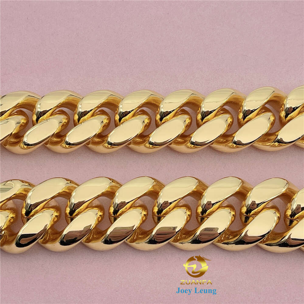 Hip Hop Jewelry Stainless Steel Chain Vvs Moissanite Diamond Lock Cuban Link Necklace