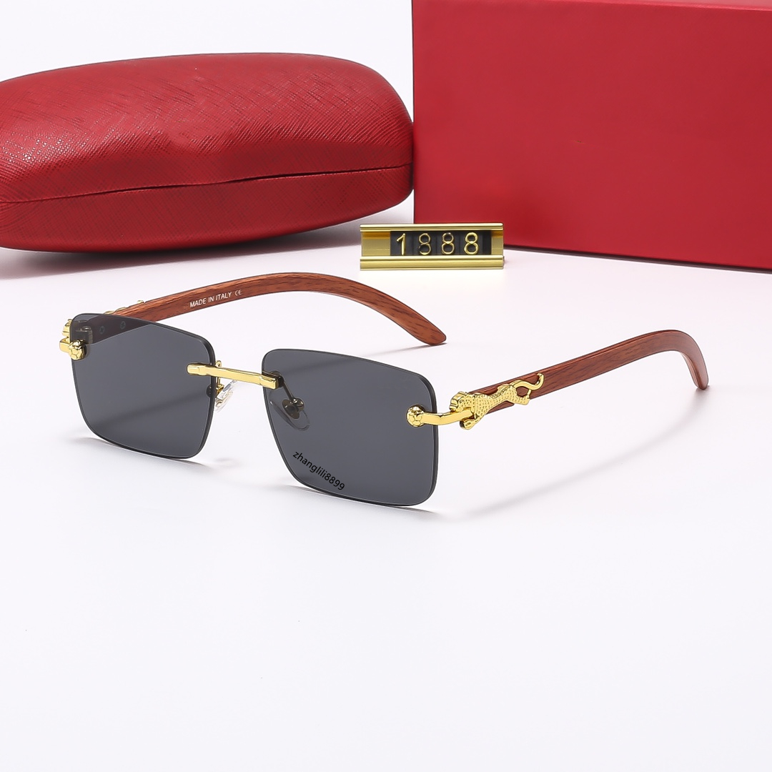 Rimless Eyeglasses Mens Square Sunglasses: Designer Frameless Gradient Lens Sun Glasses For Women, Vintage Wooden Oculos Y260207