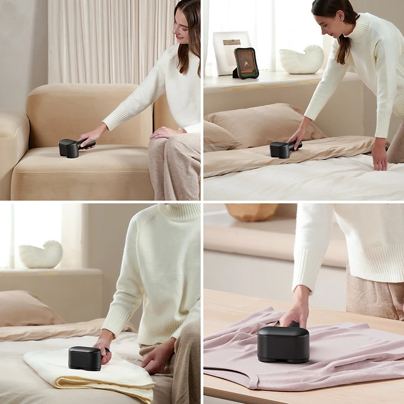 GAIATOP Fabric Shaver Larger Rechargeable Lint Remover Electric with LED Display and Double Head 6Blades 3 240109