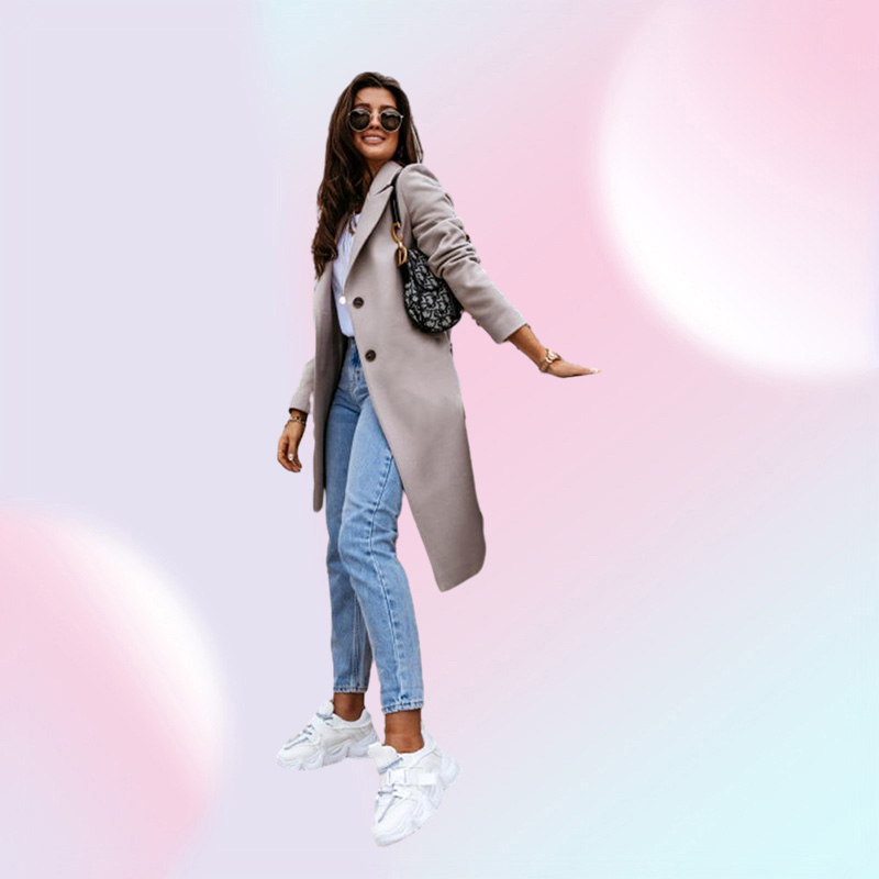 Women039s Wool Midi Long Coats And Jackets Women Winter Blends Peacoat Warm Outerwear Single Breasted Solid Overcoat Casual Tre6470857