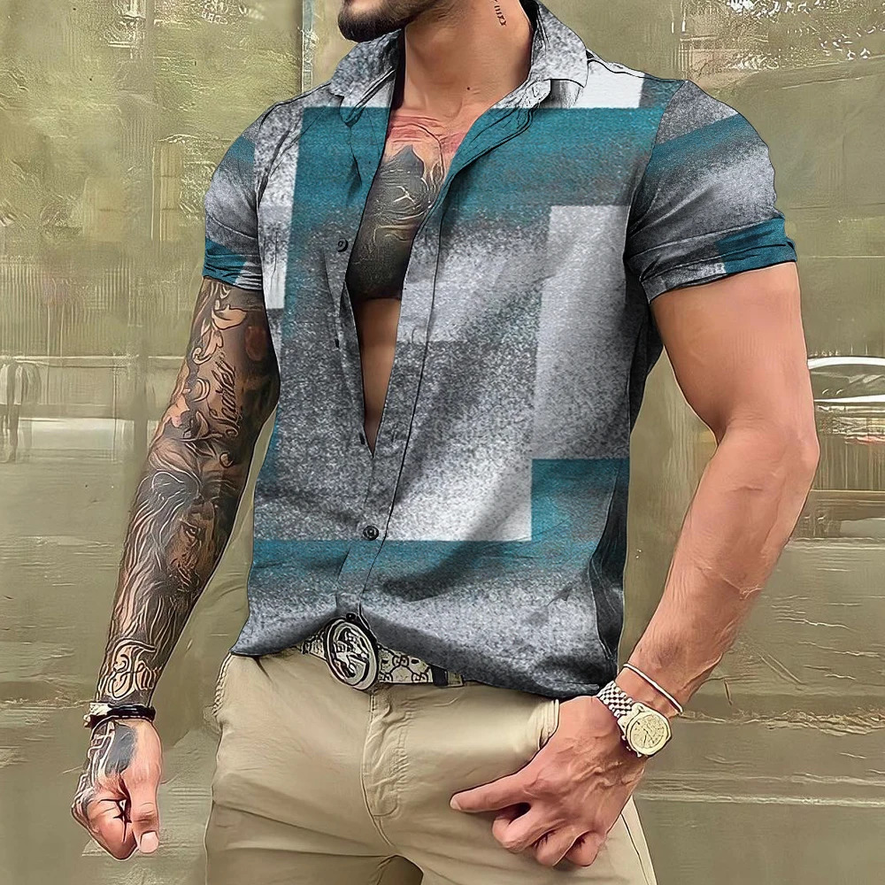 Hawaiian Shirt Vintage Oversized Men's Clothing Ethnic Style Printed Shirts Casual Streetwear Short Sleeve Tops Mens Loose Dazn 240109
