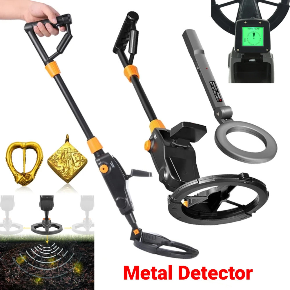 Underground Metal Detector Metal Detector LCD Treasure Gold Digger Sensitive Search Coil Waterproof Treasure Metal Seeker Tool 240109