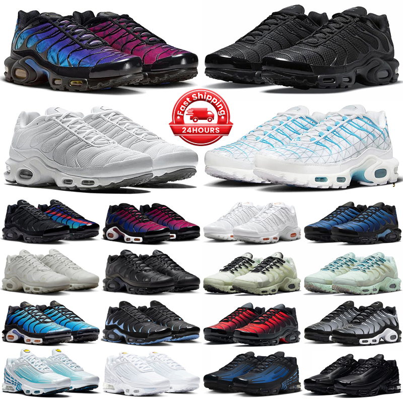 2024 tn plus 3 Terrascape men women running shoes tns 25th Anniversary Utility Triple Black Clean White Pink Hyper Blue Unity mens trainers outdoor sports sneakers