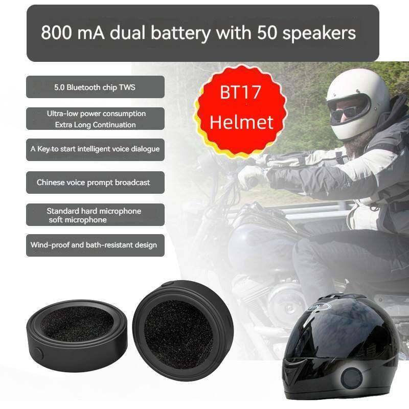 BT17 Bluetooth Helmet 5.0 Headset Wireless Handsfree Stereo Earphone Motorcycle Helmet Headphones Speaker Player