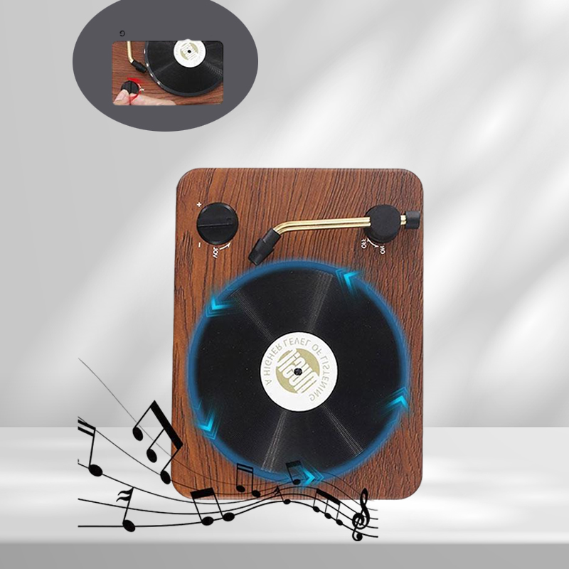 Other AV Accessories Bluetoothcompatible Wireless Record Player Speaker Portable Retro Record Player Mini HIFI Sound Music Player Gift 221114