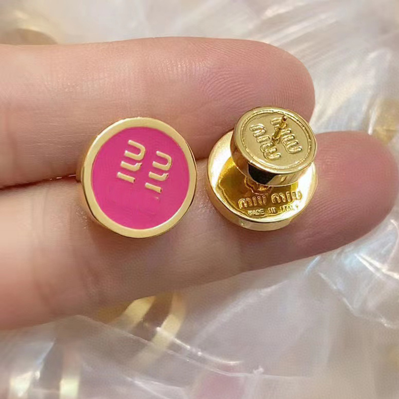 Designer Luxury Letter Stud Earrings Macaron Drop Oil Enamel Earrings for Women Ins Earrings Party Gifts