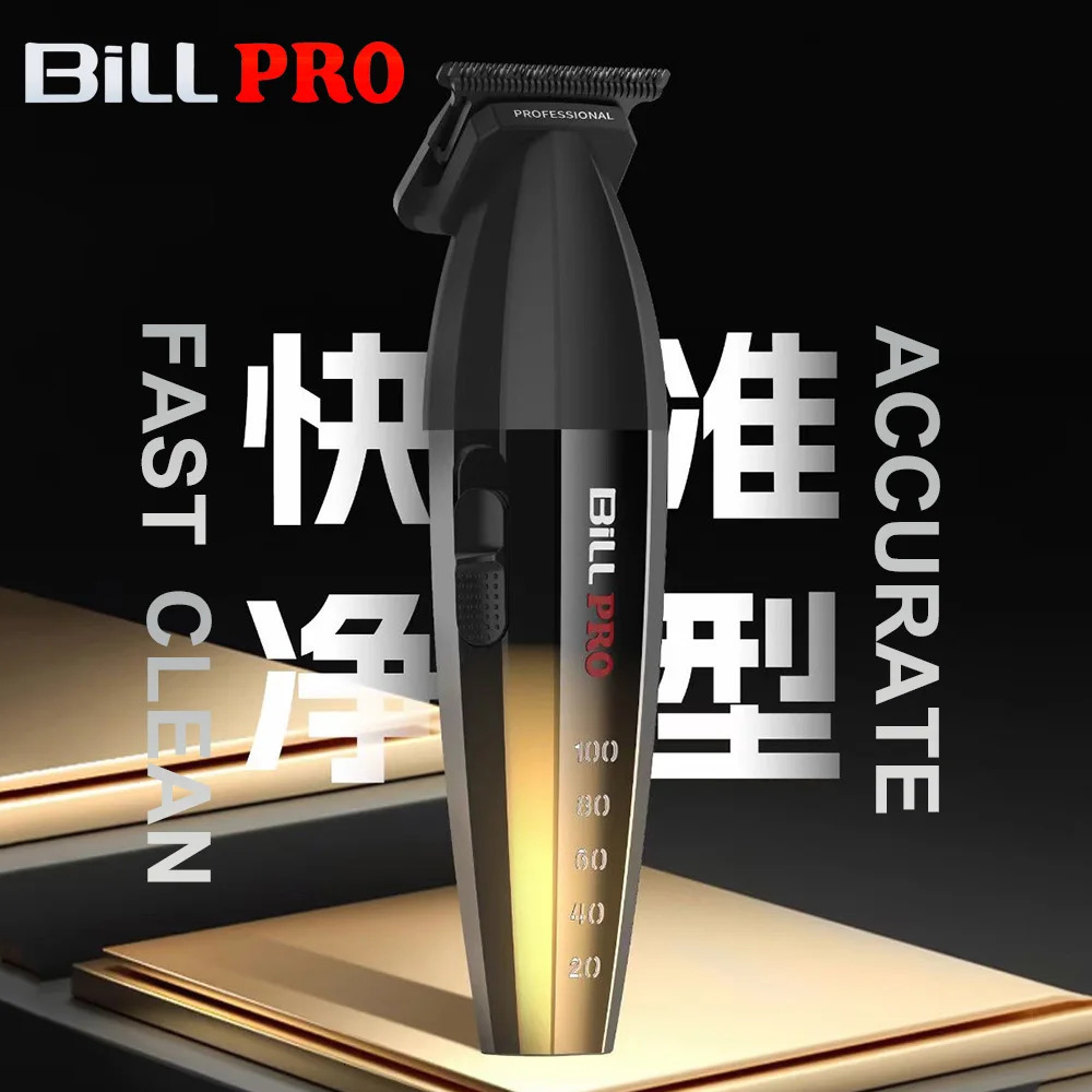 BiLL PRO BL800 Professional Barber 8000RPM Motor Electric Hair Trimmer Oil Head Gradient Hair Finish Machine Cutting Tools 240110