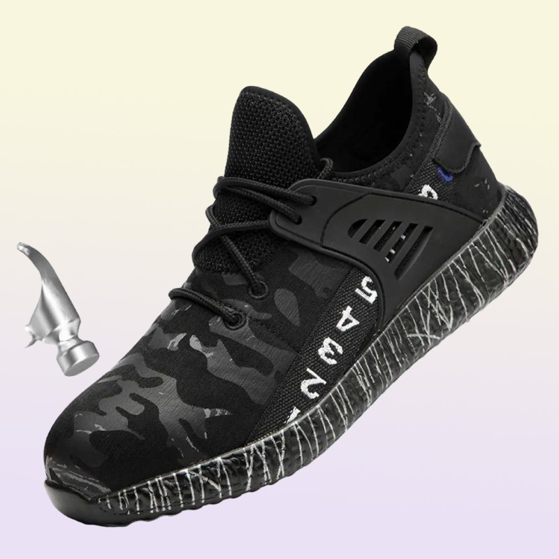 JACKSHIBO Safety Work Shoes Boots For Men Male AntiSmashing Steel Toe Cap Boots Construction Shoes Safety Boots Work Sneakers Y200