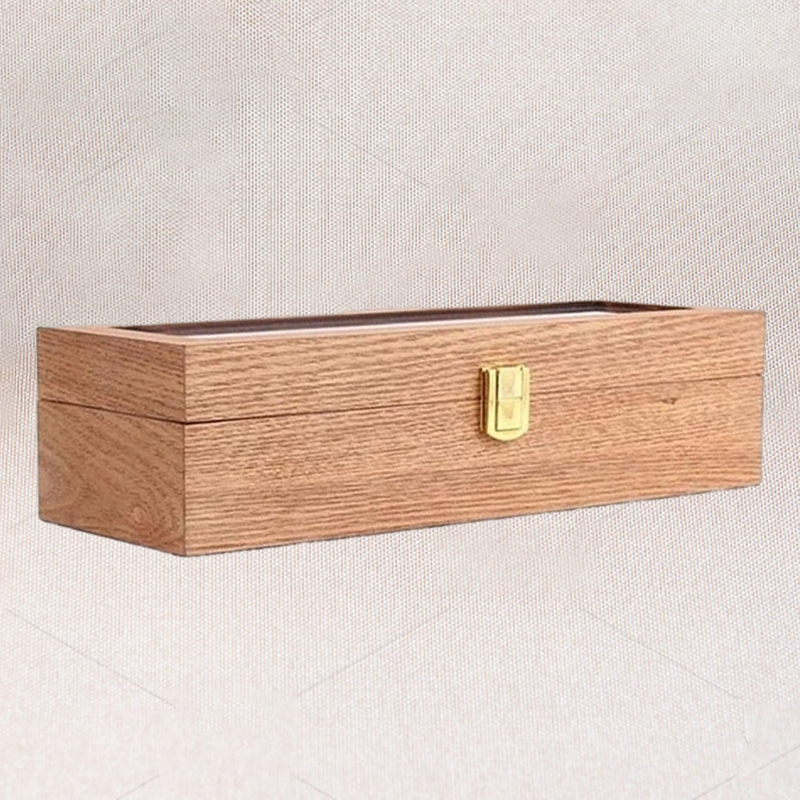 Wooden Watch Box Case Organizer Display for Men Women 6 Slots Wood with Clear Glass Top Vintage Style 2204299351684