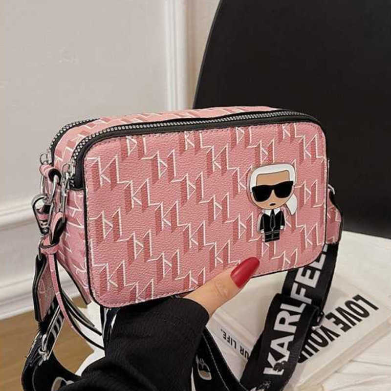 Vintage karl lagerfield Leather Shoulder Bags Luxury Sling Cross Body totes Womens Designer bag fashion mens camera handbags Clutch bags 240110