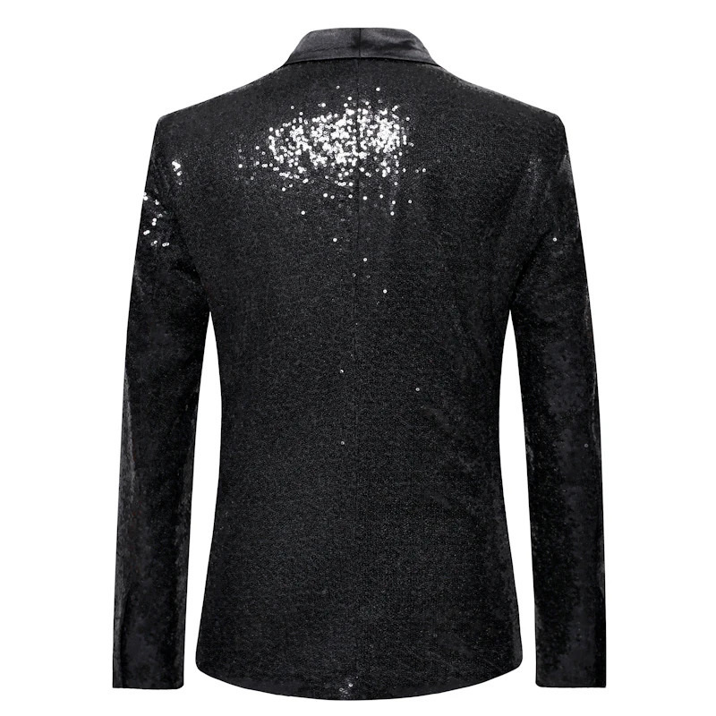 Shiny Gold Sequin Glitter Embellished Blazer Jacket Men Nightclub Prom Suit Coats Mens Costume Homme Stage Clothes For singers 240109