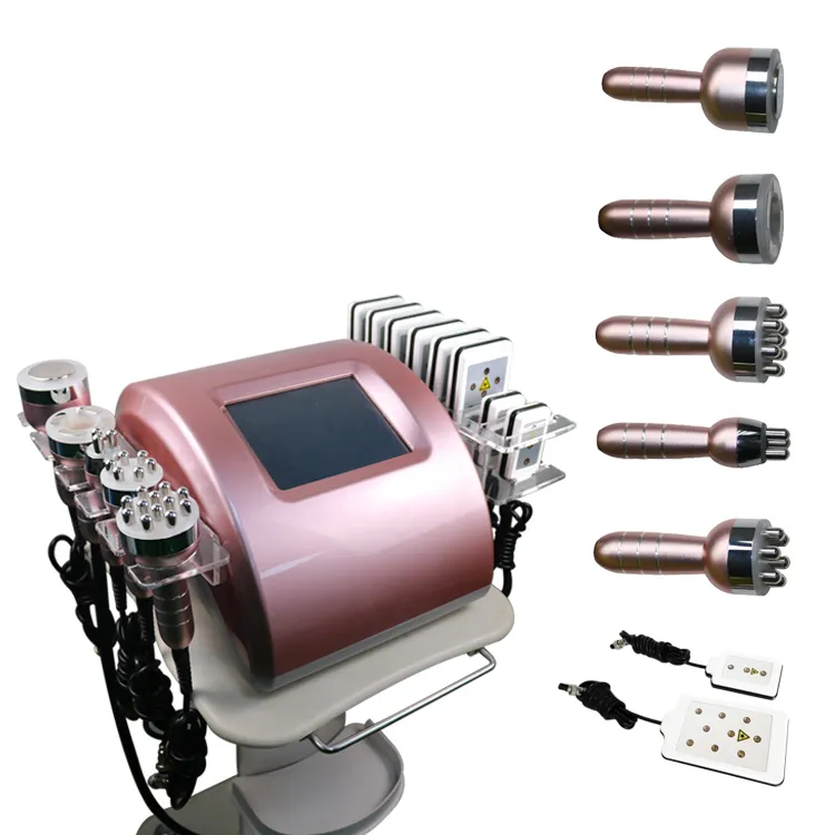 6 in 1 Cavitation & Lipolaser Slimming Machine with 40K Ultrasound & RF Technology - Non-Invasive Fat Removal, Body Shaping & Skin Tightening for Home