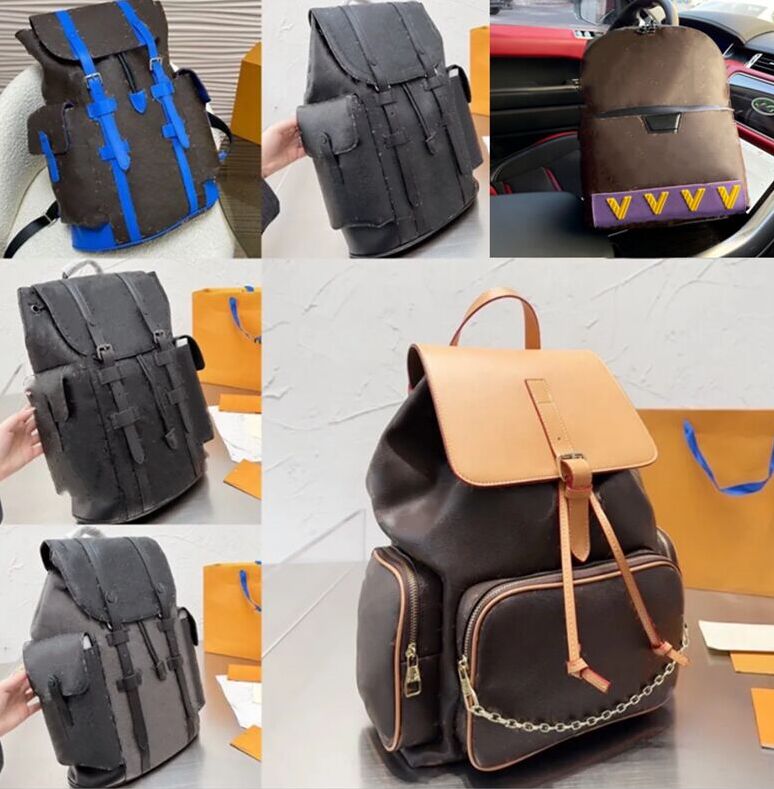 New style High quality designer bag women fashion designer backpack Men travel backpack Classic printed coated canvas parquet leather satchel backpack
