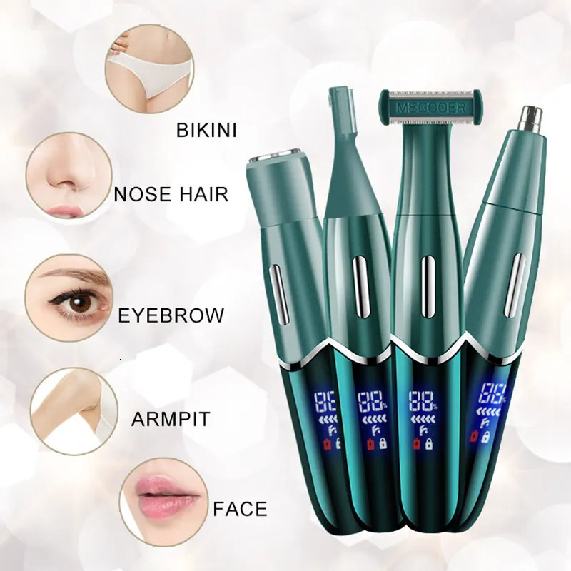 4 in 1 Intimate Areas Haircut Shaver Women Bikini Line Sensitive Razor Balls Eggs Pubic Hair Shaving Trimmer Face Beard Clipper 240110