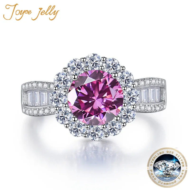 2ct Pink Rings With GRA Certifi For Cham Lady With D color VVS Gemstone Dating Wedding Party Jewerly Gift 240109