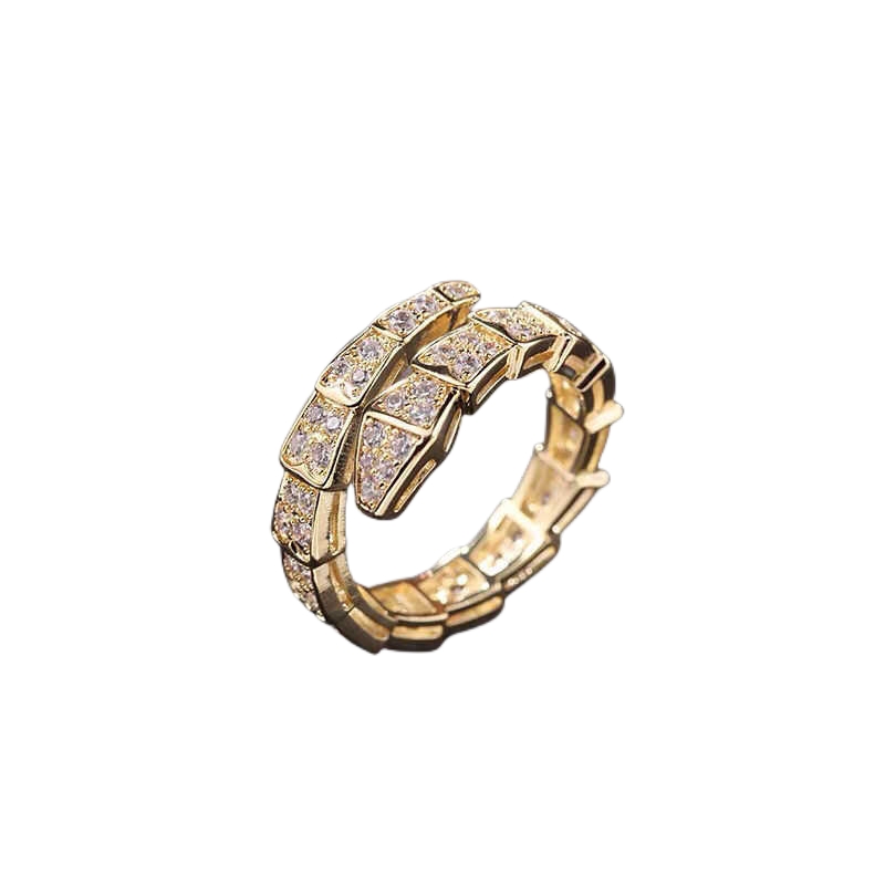 twisted ring size 6 anillo snake wrapp Ring 3 colour viper serpentt Ring with stone versatile rings 18K gold plated rings anillo no stone gifts jewlry CL250207