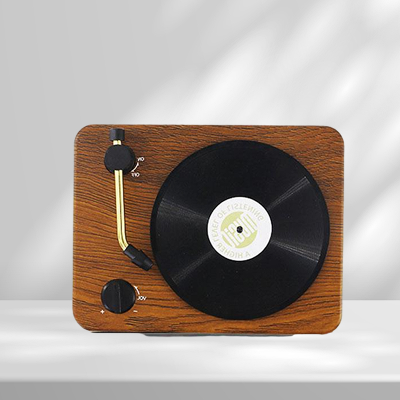 Other AV Accessories Bluetoothcompatible Wireless Record Player Speaker Portable Retro Record Player Mini HIFI Sound Music Player Gift 221114