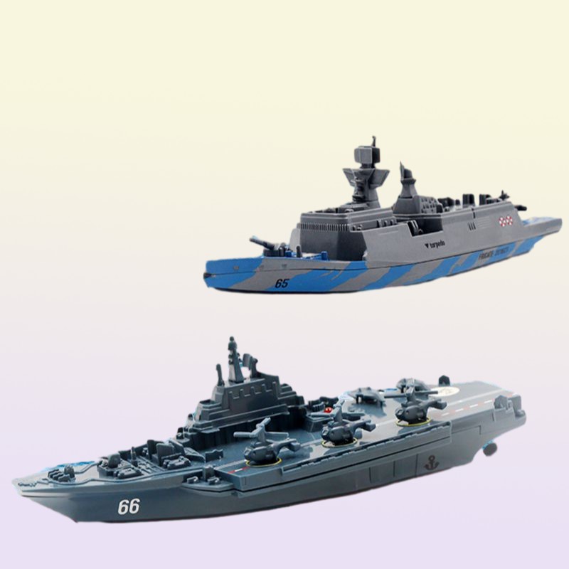 RC Boat 24GHz Remote Control Ship Warship Battleship Cruiser High Speed Boat RC Racing Toy Dark Blue