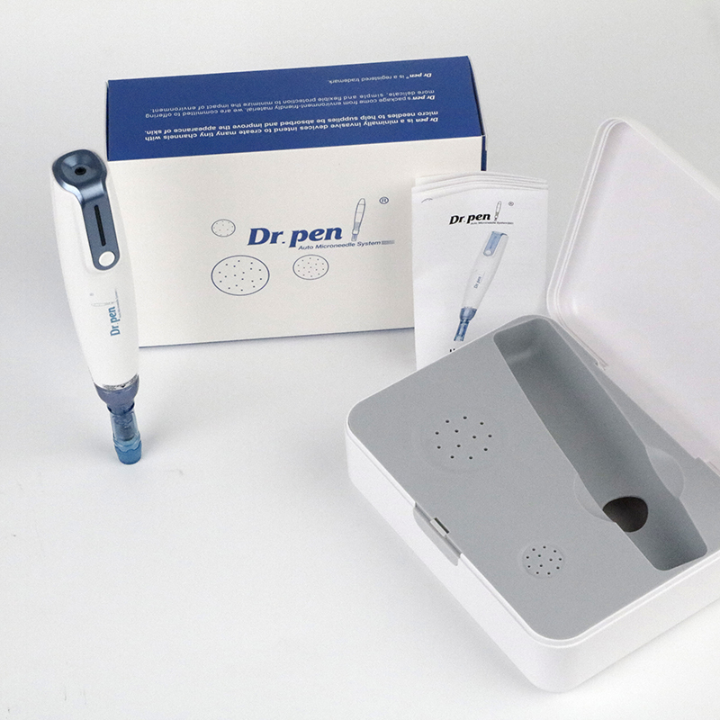 DrPen Ultima A9 Microneedle Facial Treatment Dermapen with 6 LED Speed Control Anti Backflow Needles Cartridges for Enhanced Skin Rejuvenation Derma P