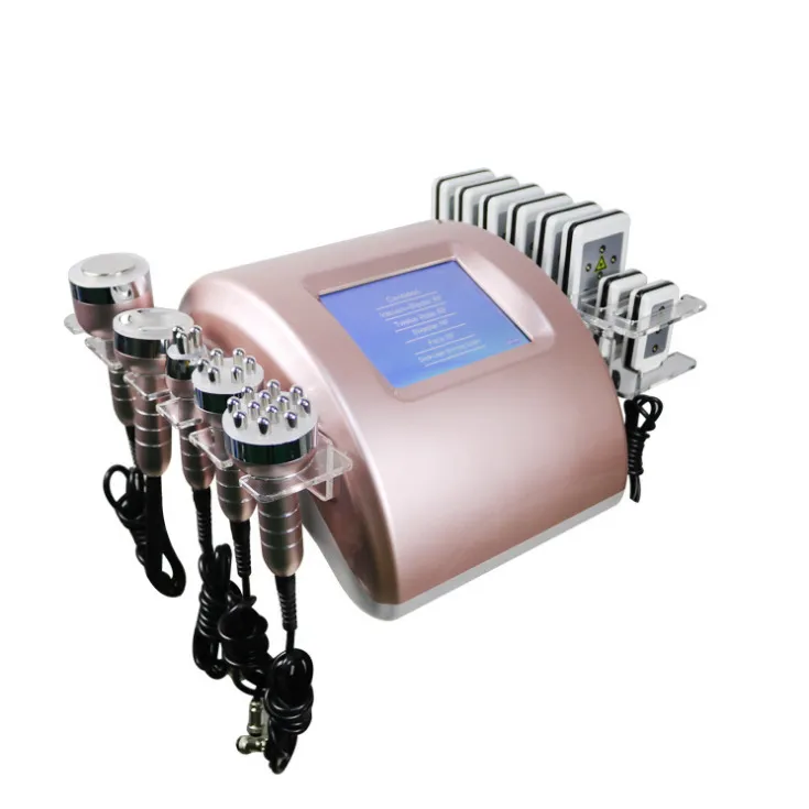 6 in 1 Cavitation & Lipolaser Slimming Machine with 40K Ultrasound & RF Technology - Non-Invasive Fat Removal, Body Shaping & Skin Tightening for Home