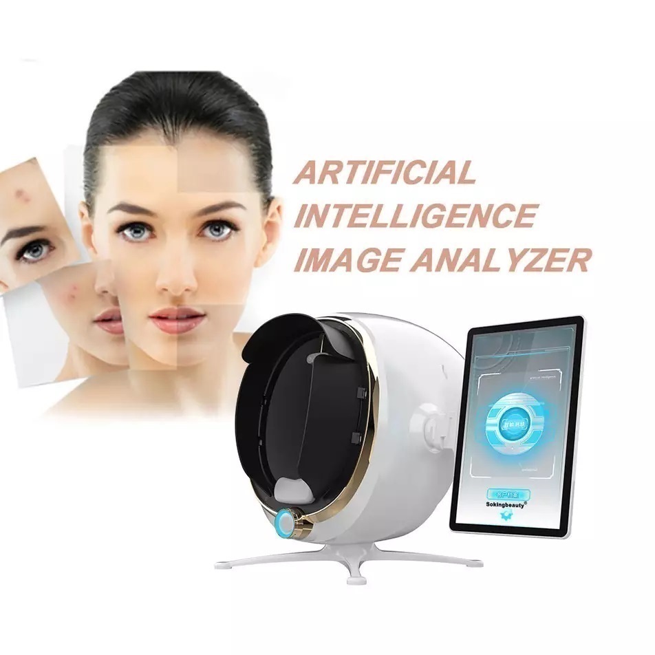 2023 Portable 3D Skin Analyzer with Magic Mirror, AI-Powered Facial Skin Scanner for Comprehensive Skin Analysis, Detects Wrinkles & More