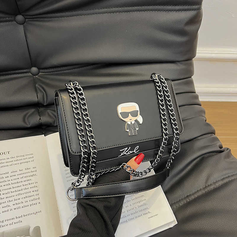 karl lagerfield New Korean Creative Shoulder Bag Chain Small Square Luxury Designer Cross Body Bags Womens Handbags Messenger Purse 240110