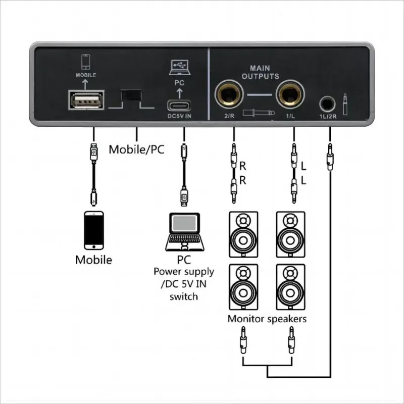 TEYUN Q22 Q16 Audio Interface Professional Portable Sound Card USB Computer Arranger Live For Studio Recording 240110