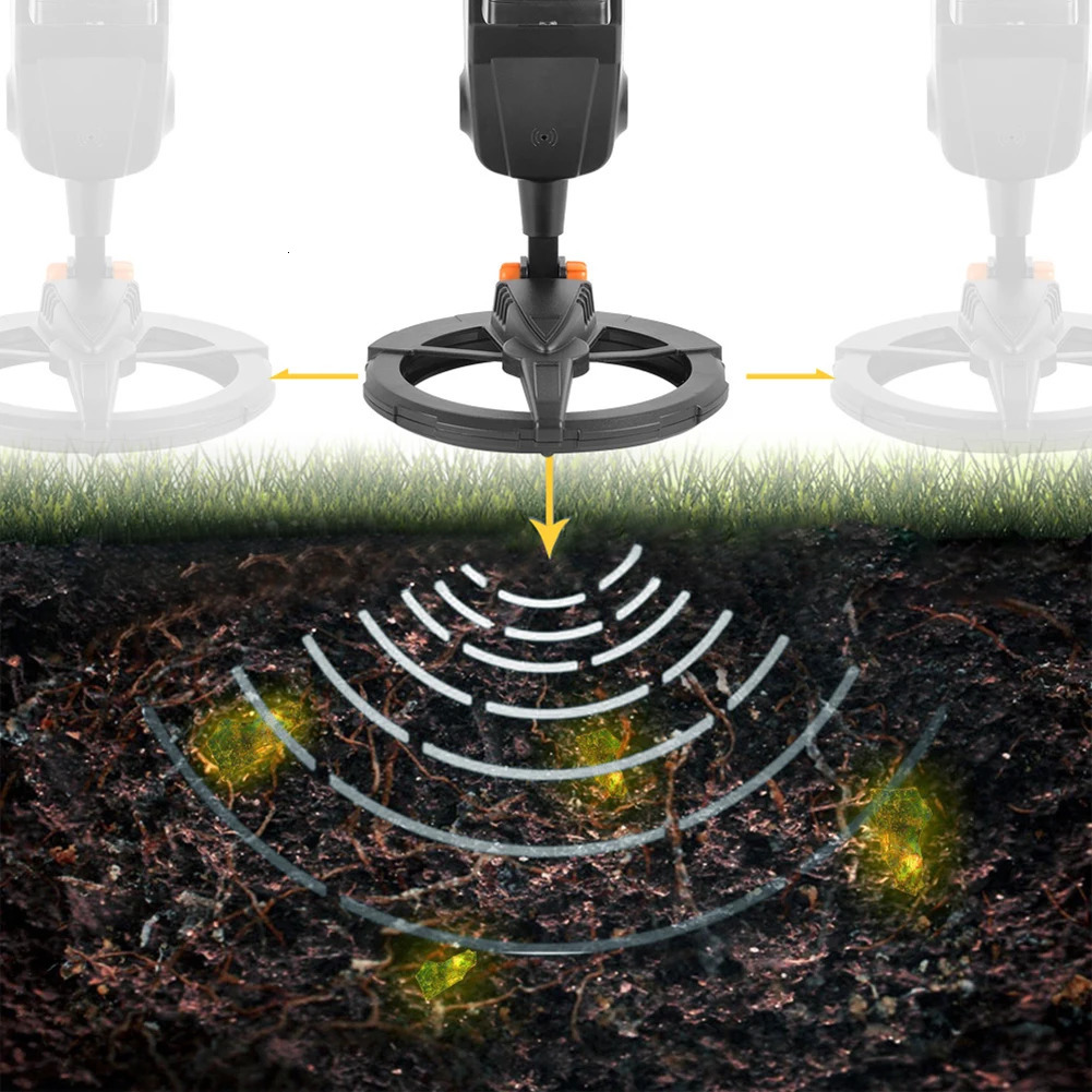 Underground Metal Detector Metal Detector LCD Treasure Gold Digger Sensitive Search Coil Waterproof Treasure Metal Seeker Tool 240109