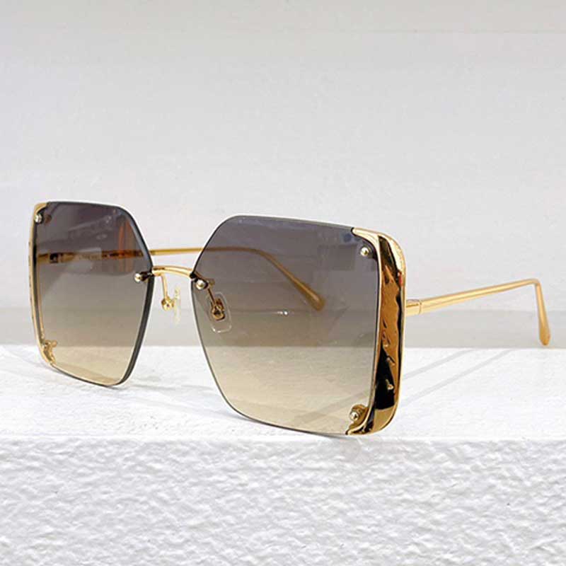Moon Metal Square Sunglasses Z1994U Luxury Designer Womens Sunglasses Metal Frame Frame Gradient Lenses Slender mirror leg Side Engraved Logo Lady Sexy Glasses